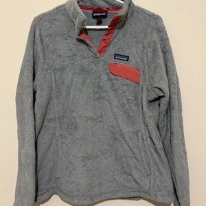 Patagonia Gray Fleece with Red Trim